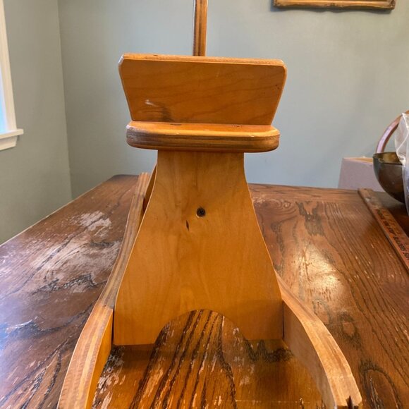 Vintage Wooden Rocking Horse For Toddlers - Handcrafted Design - 25" Long x 20" - Picture 4 of 11